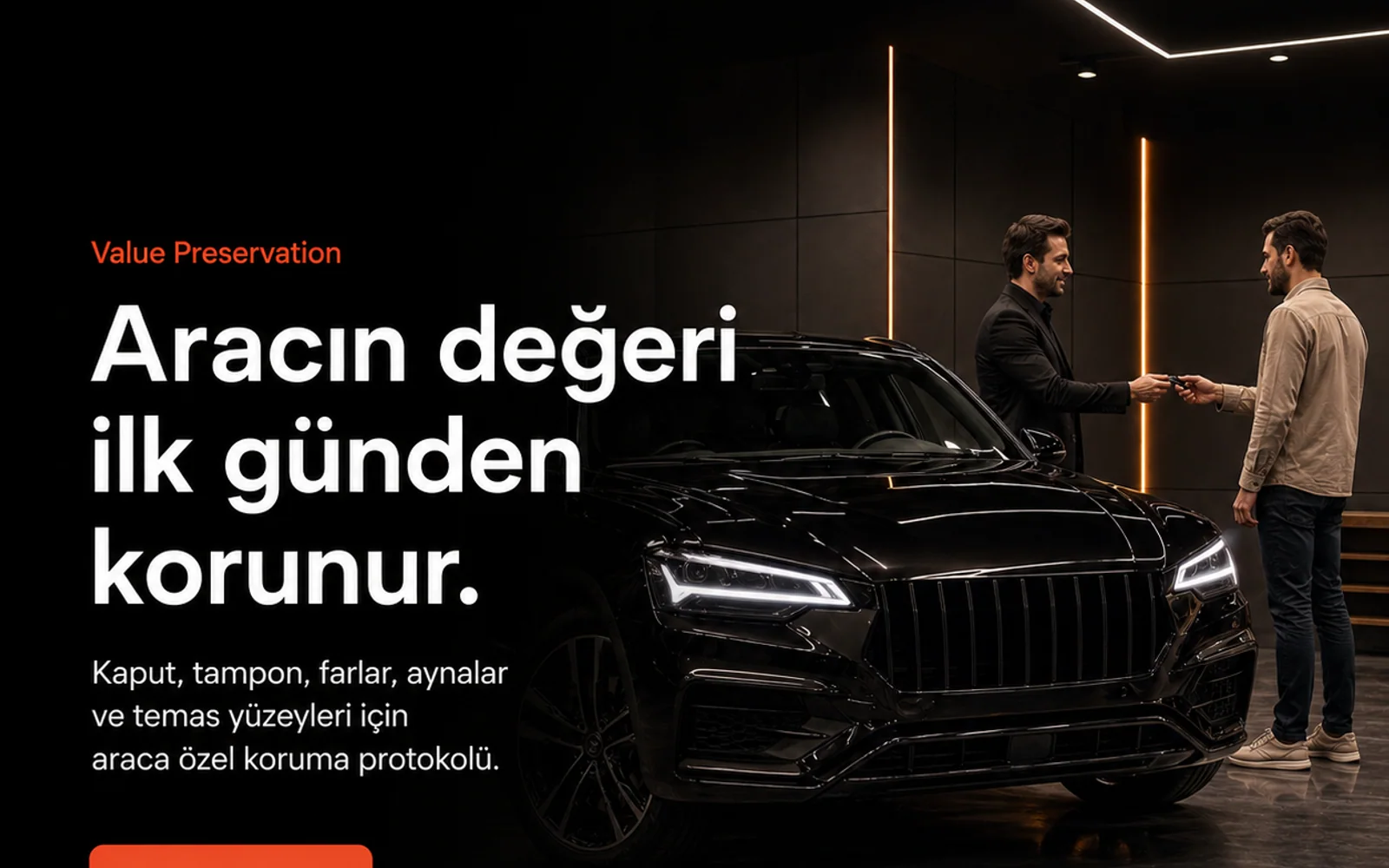 Kaput PPF ve kaput koruma filmi için Capla ön yüzey görseli